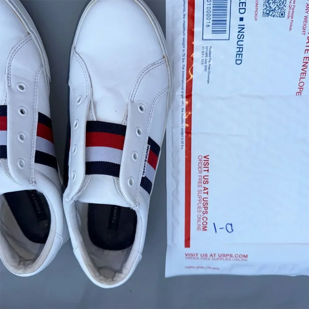 Tommy‎ Hilfiger Women's White Slip-On Sneakers Casual Flats 9